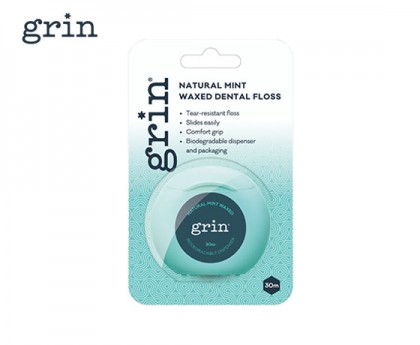 Grin 天然薄荷涂蜡可降解环保牙线 30米